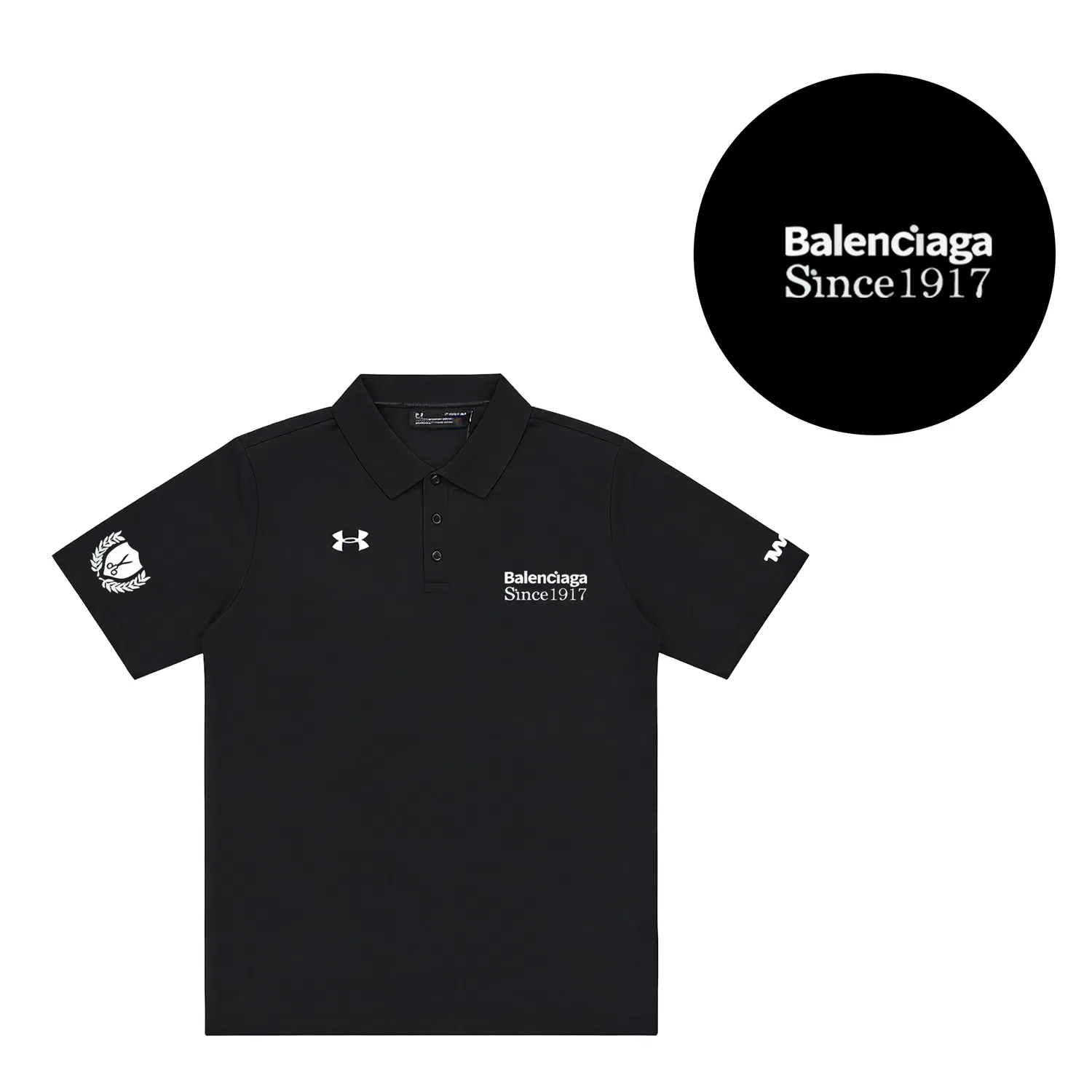 Детское поло с воротником Black Under Armour — фото 4