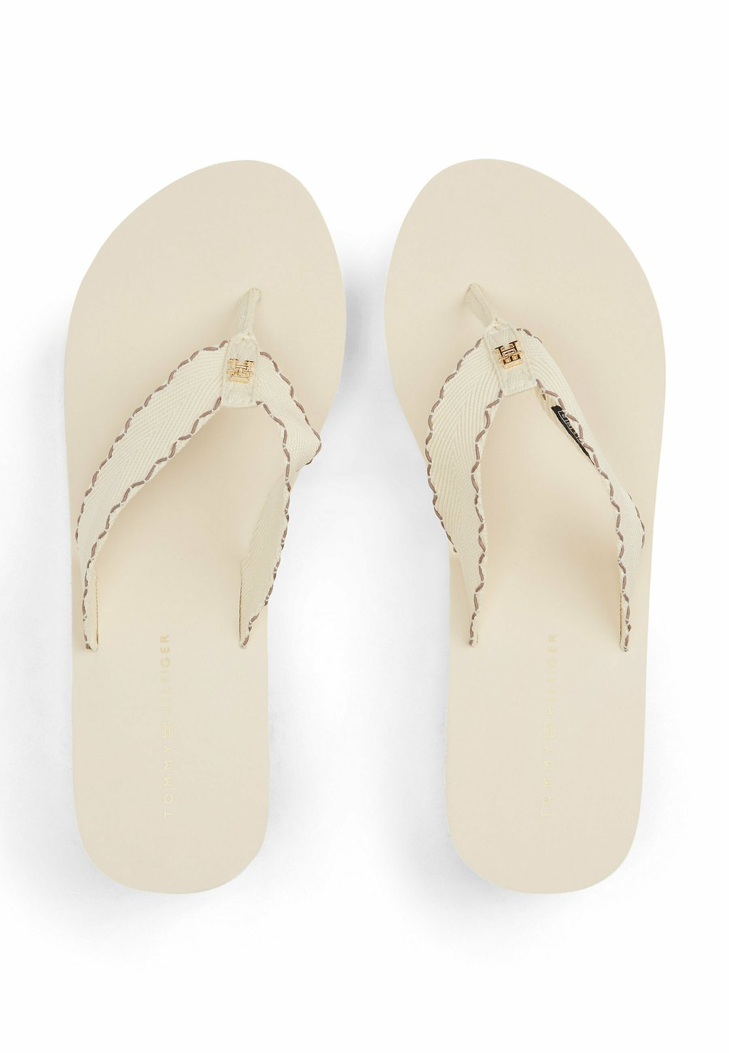 Сандалии с Т-образной застежкой MONOGRAM WEDGE FLIP-FLOPS Tommy Hilfiger, бежевый — фото 4