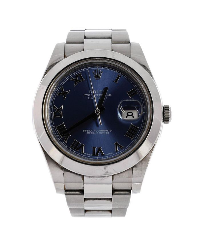 

Часы Oyster Perpetual Datejust II с автоматическим механизмом, корпус из нержавеющей стали, 41 мм Pre-Owned Rolex, синий