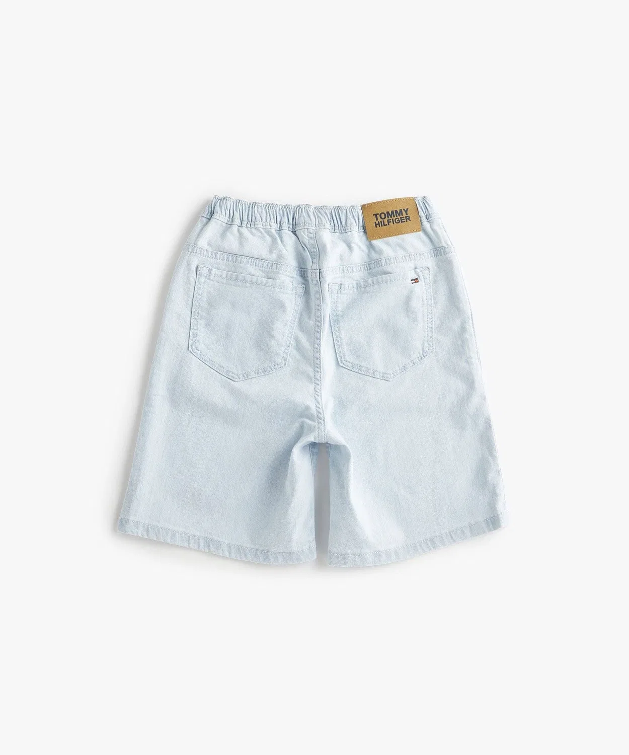 Детские шорты джинсовые с логотипом TOMMY HILFIGER, Indigo Blue — фото 2
