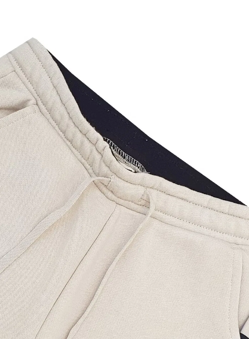 Штаны-джоггеры детские из футера с эластичным поясом Giordano, коричневый — фото 2