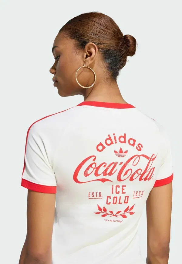 Футболка Adidas x Coca-cola с тремя полосками Adidas Originals, белый — фото 4