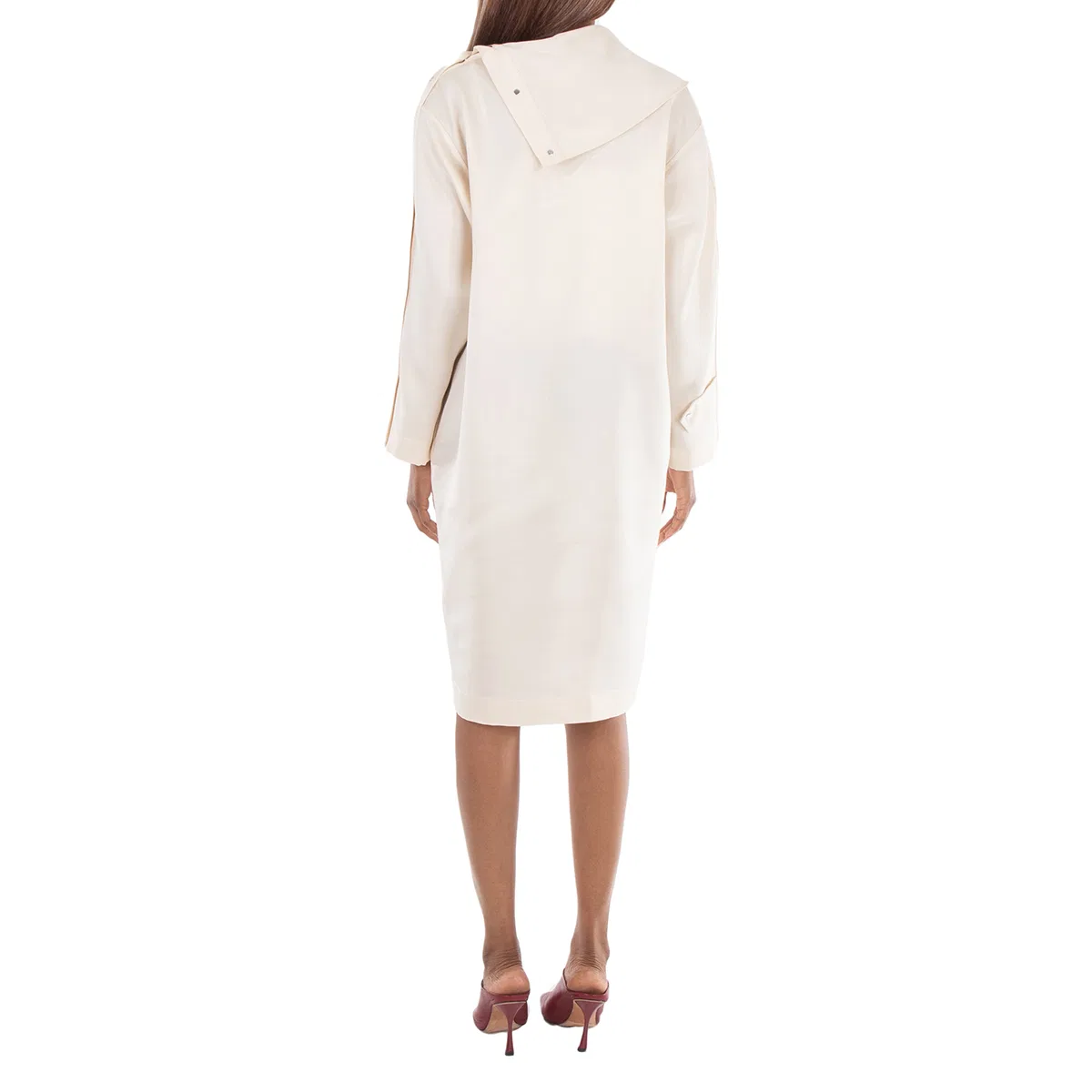 Платье с застежкой на кнопки Snap-Button Dress Burberry, Cream — фото 4