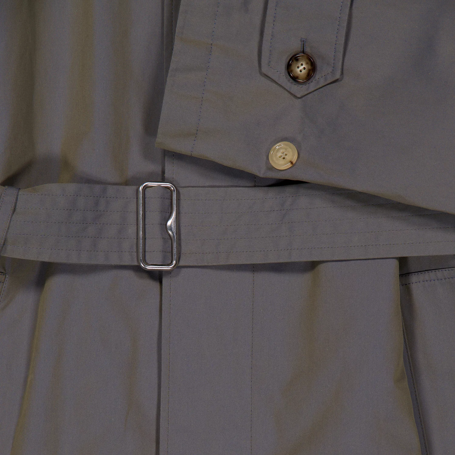 Пальто-кэраут однобортное хлопковое Single-Breasted Cotton Car Coat Burberry, Iron — фото 2