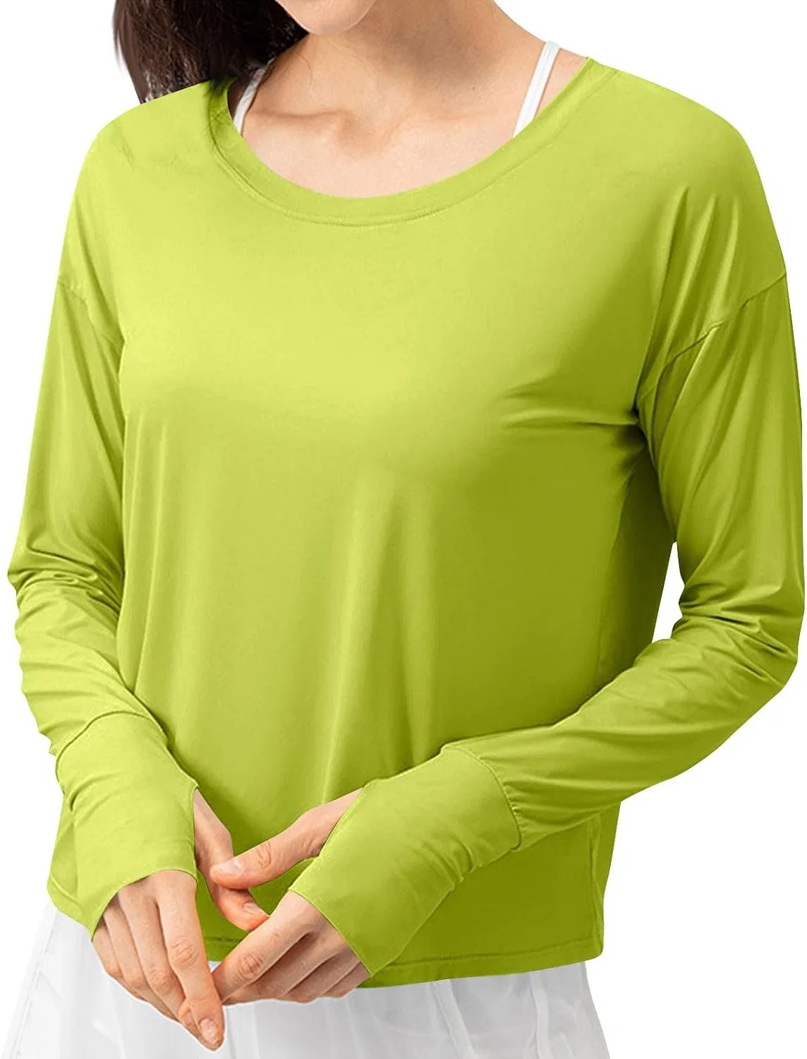 Женский рашгард с длинным рукавом UPF 50+, Green