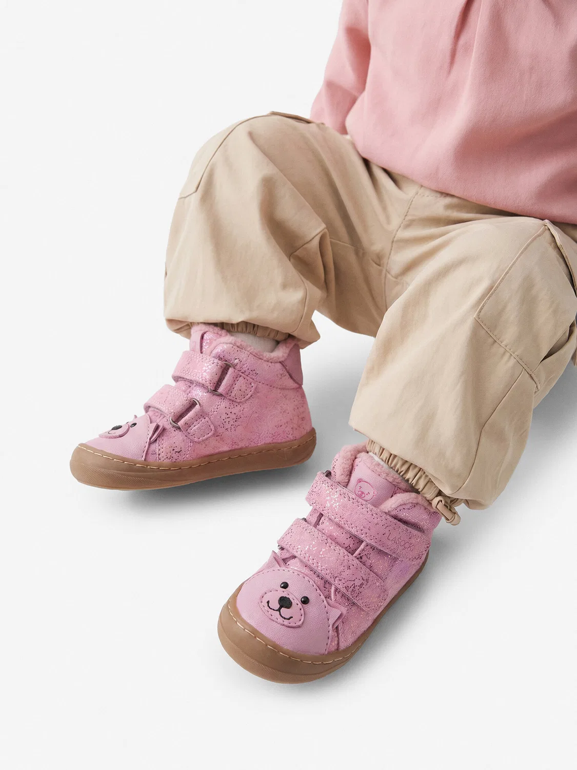 Ботинки на шнуровке для девочки Lasocki Kids, розовый — фото 2