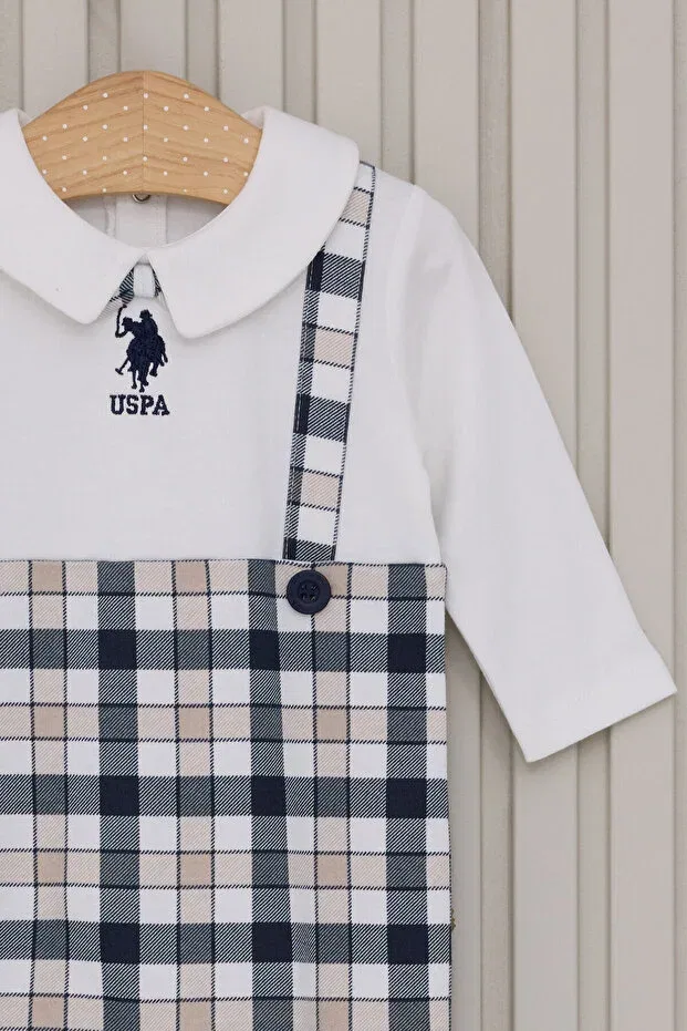 Детский комбинезон для мальчиков с длинным рукавом U.S. Polo Assn., Nude Color — фото 2