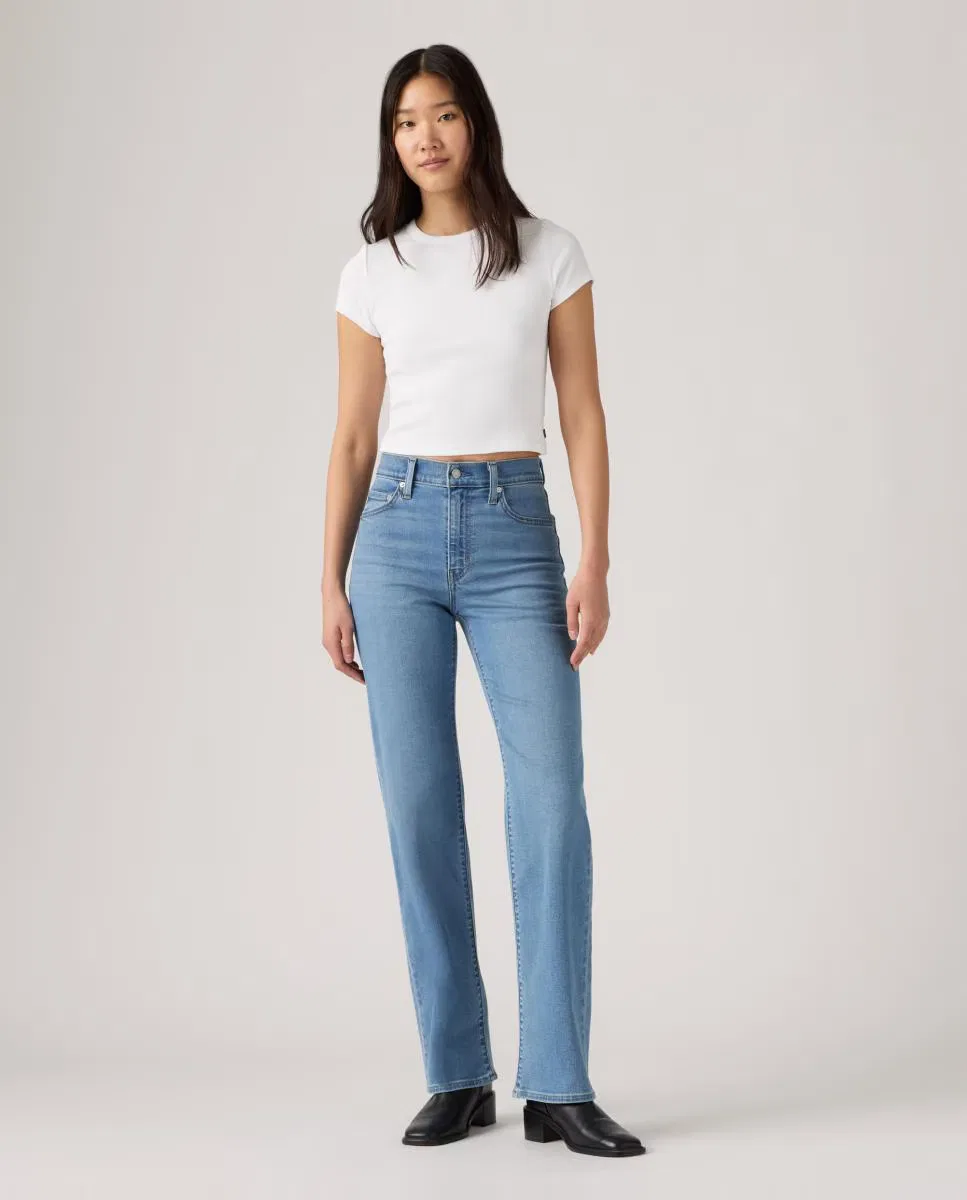 Женское прямые джинсы, Vaquero Recto 723 High Rise Straight Tiro Alto, Levi's, синий