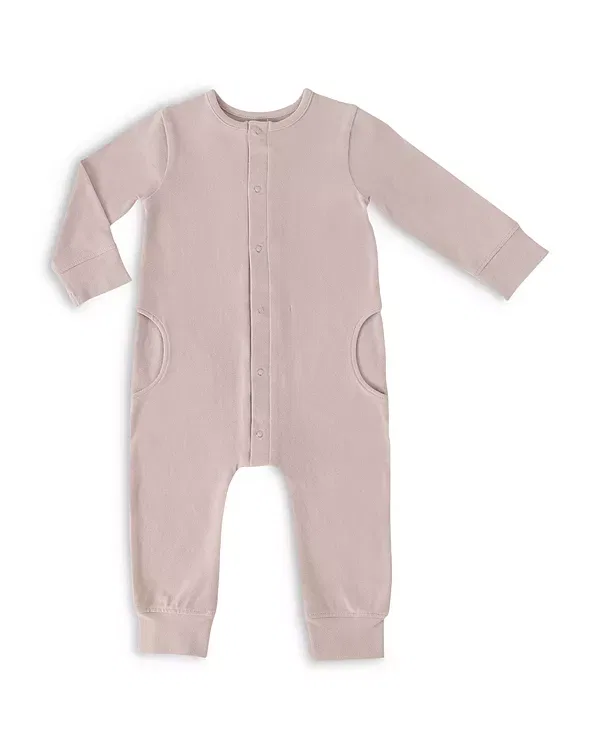 Детский комбинезон для сна с длинным рукавом Unisex essentials romper - baby Pehr, Pale Pink
