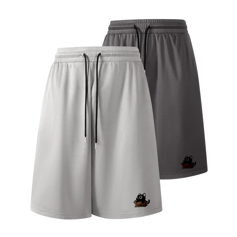 Детские шорты повседневные тонкие Tonlion, Light Gray + Dark Gray