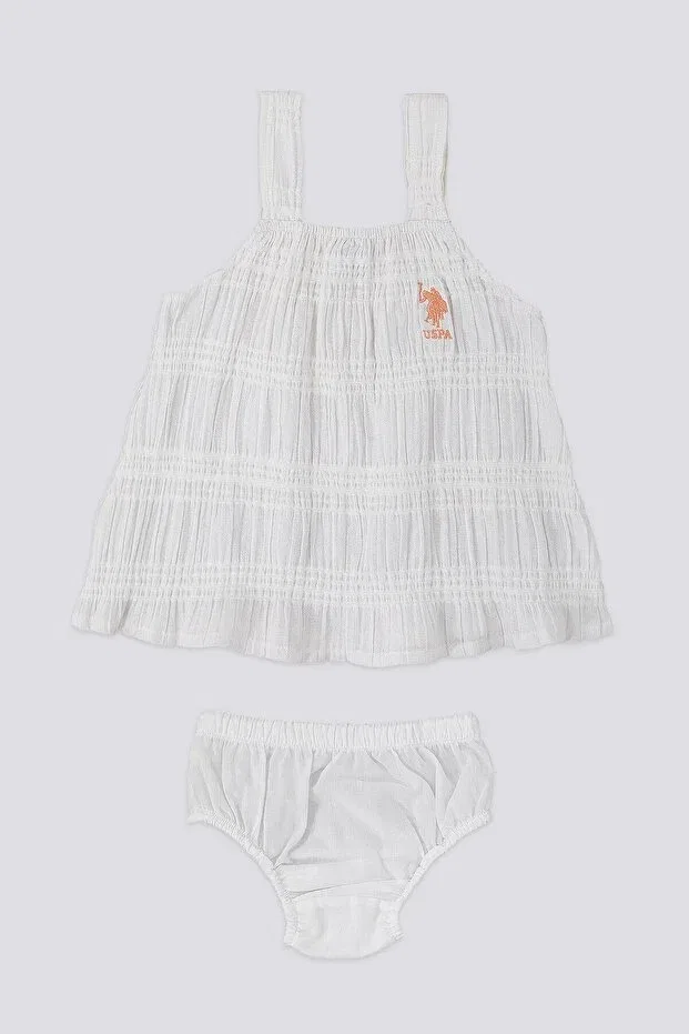 Детский для девочек комплект с принтом U.S. Polo Assn., Cream Orange