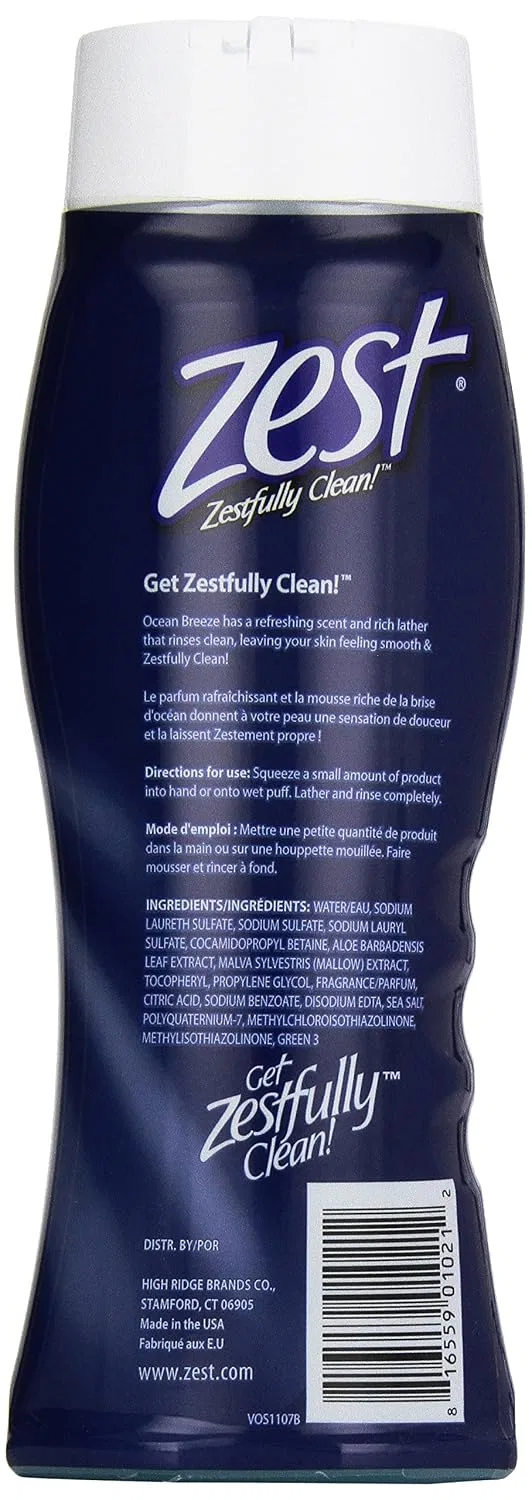 Гель для душа Zest Moisturizing Body Wash, Ocean Energy, 532 мл — фото 2