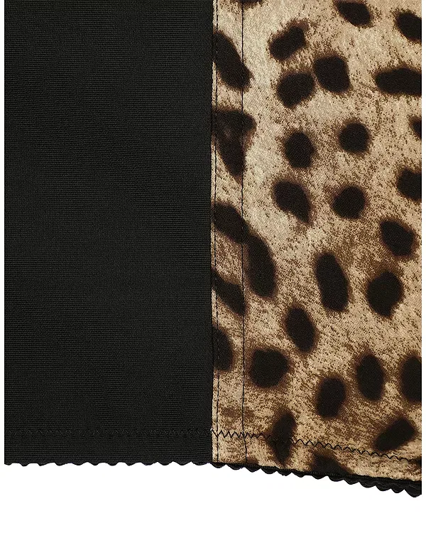 Женский топ с принтом Leopard Print Charmeuse Top Dolce & Gabbana, Hy13M — фото 4
