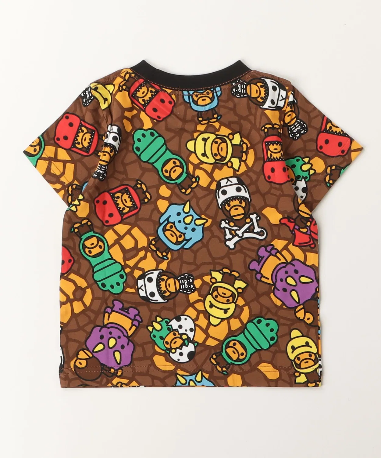 Детская футболка с принтом MILO MULTI DINOSAURS PATTERN A BATHING APE, Multicolor — фото 4