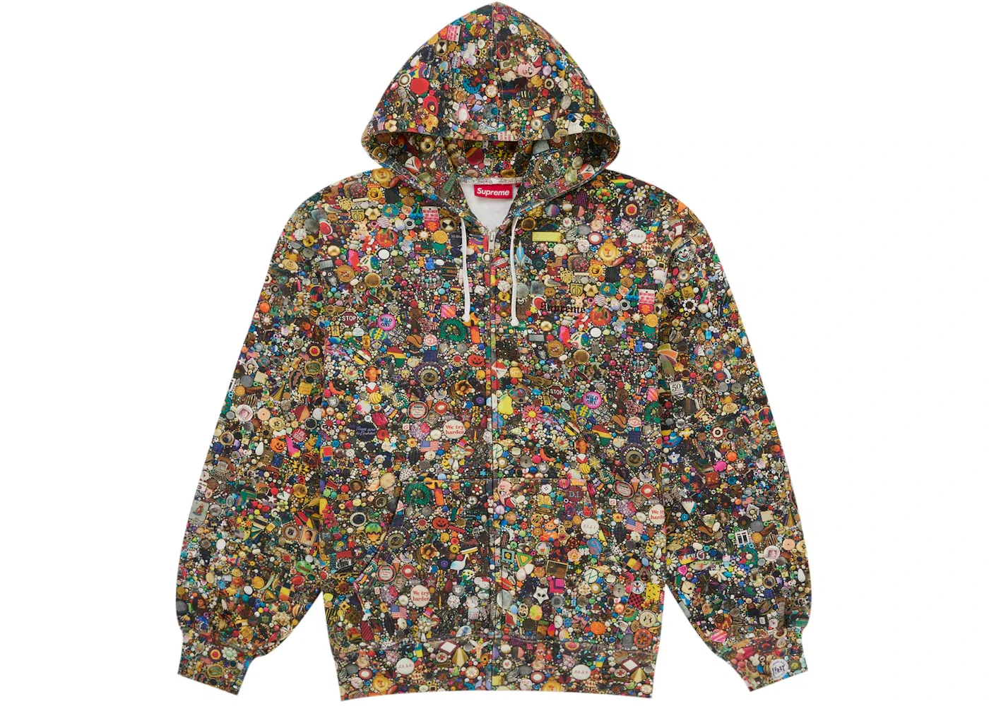 Мужская худи на молнии Supreme Mike Kelley Multicolor
