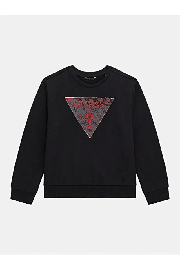 Детское худи для мальчиков с принтом French Boy's Sweatshirt Guess, Black
