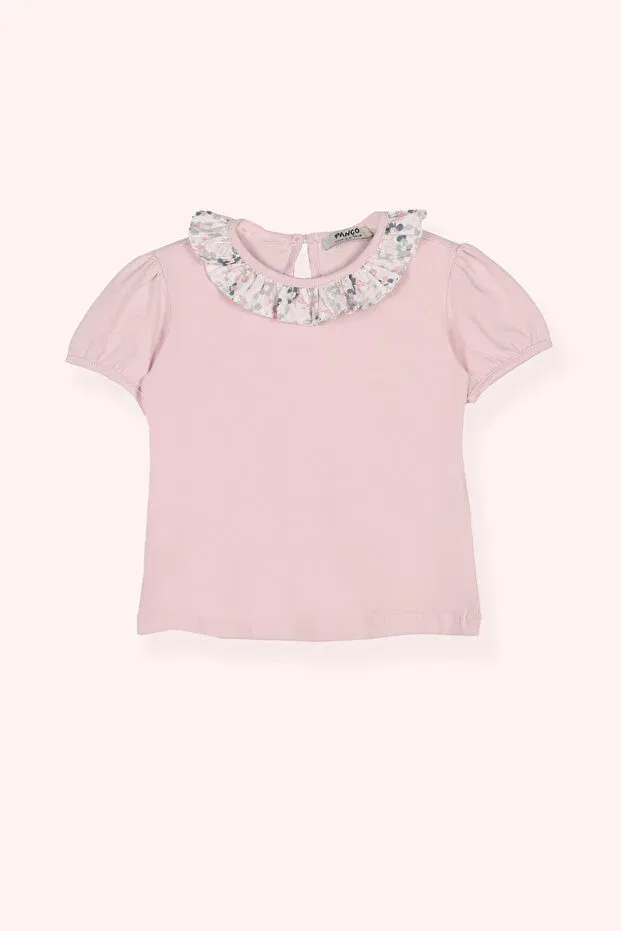 Детская футболка для девочек с коротким рукавом Panço, Pink