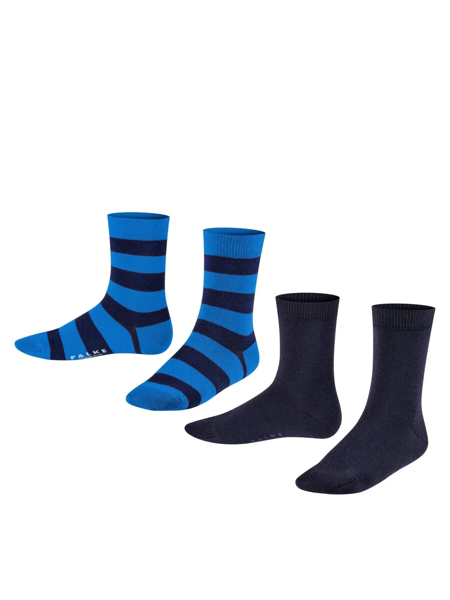 Носки FALKE 'Happy Stripe 2-Pack' черного цвета