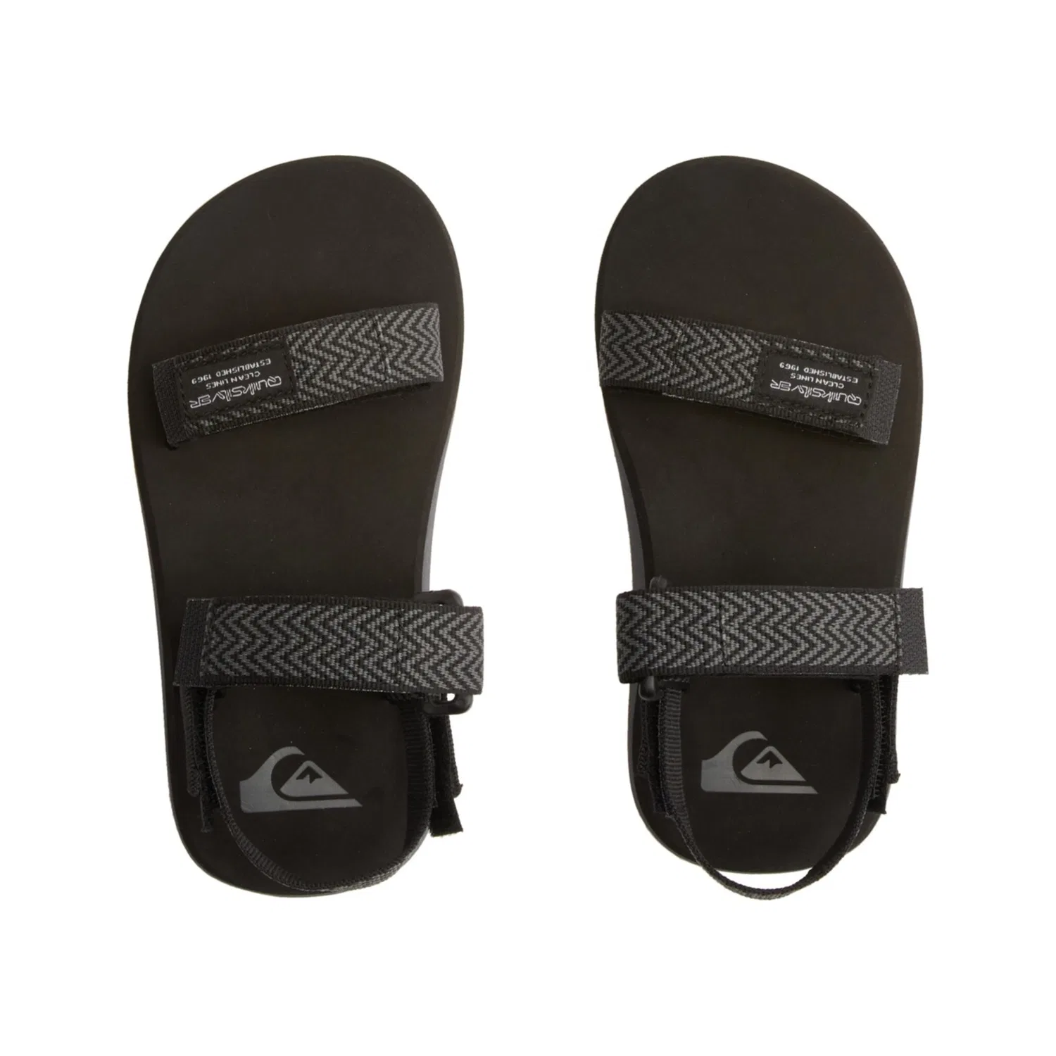 Детские сандалии с регулируемым ремешком Quiksilver, Black/Grey/Black — фото 4