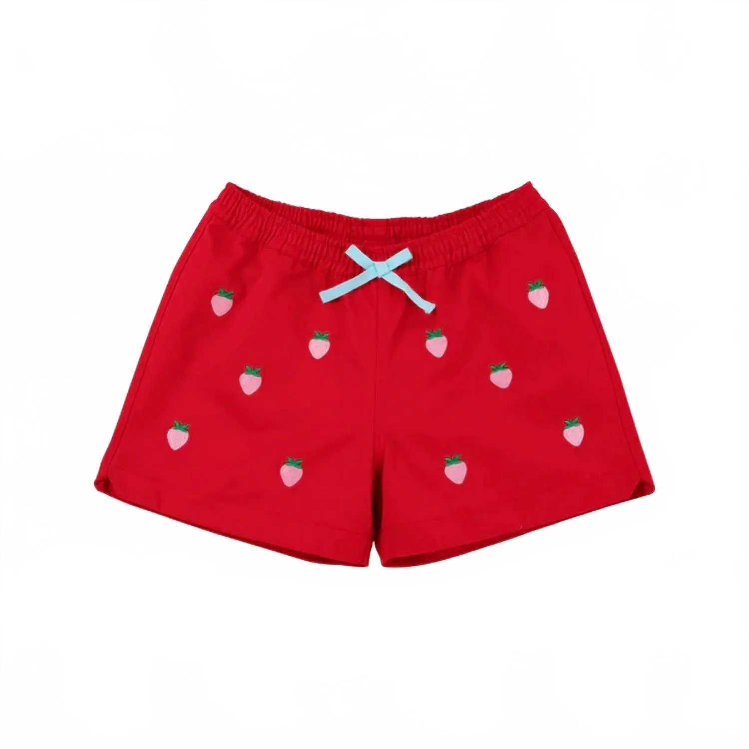 Детские шорты для девочек с вышивкой Critter Cheryl Twill The Beaufort Bonnet Company, Richmond Red/ Strawberry