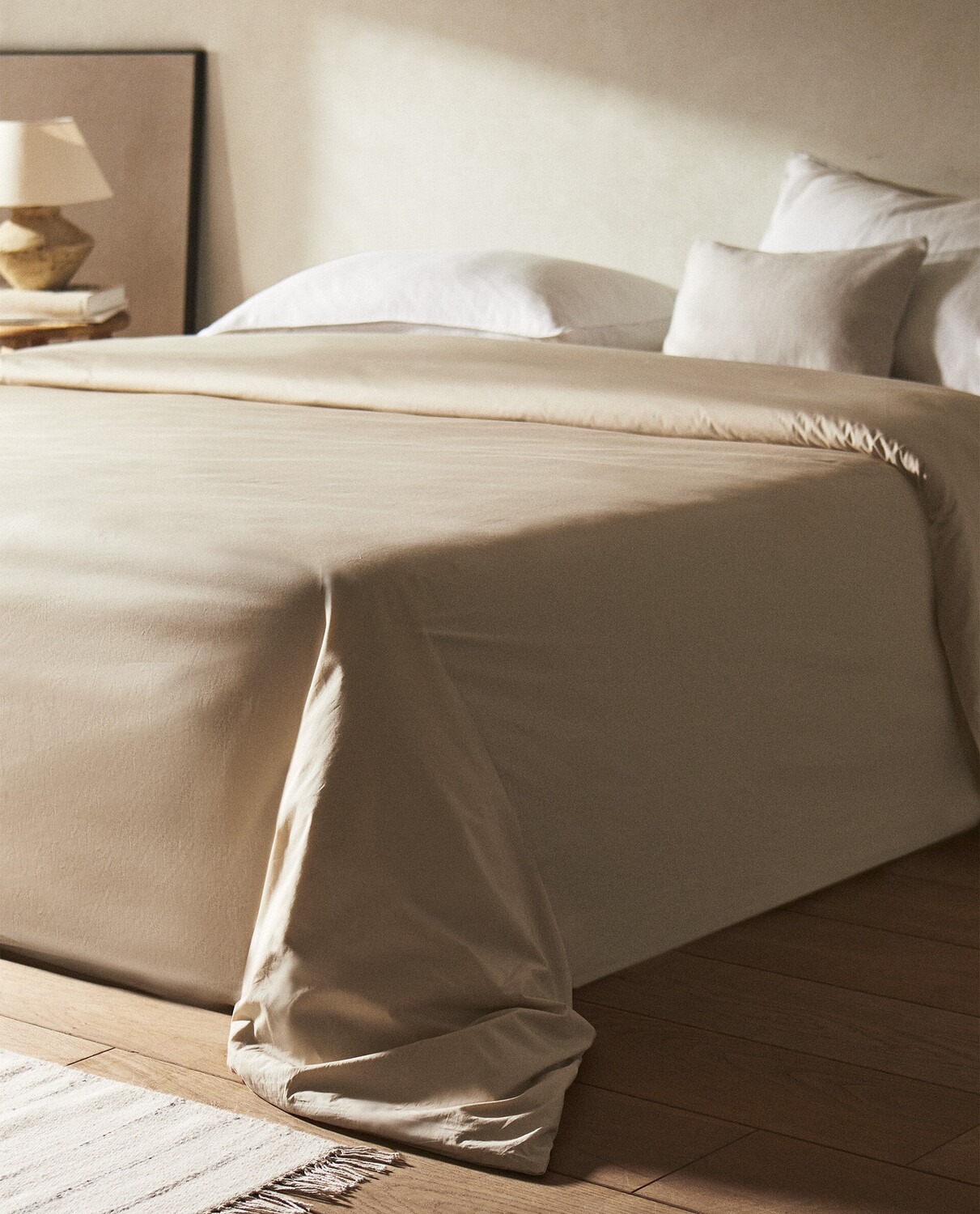 Пододеяльник Zara Home Cotton Percale Duvet, 300 нитей, бежевый — фото 4