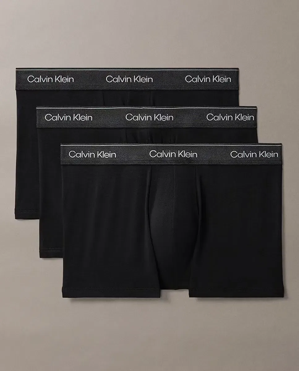 Мужской комплект из 3 боксеров с логотипом Calvin Klein, Negro