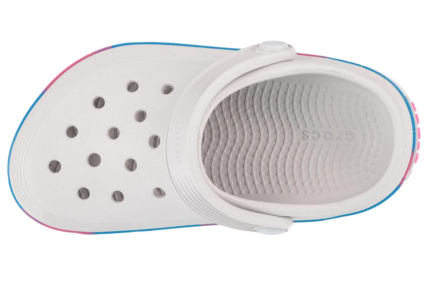 Детские босоножки для девочек Off Court Glitter Band Kids Clog Crocs, Weiss — фото 3