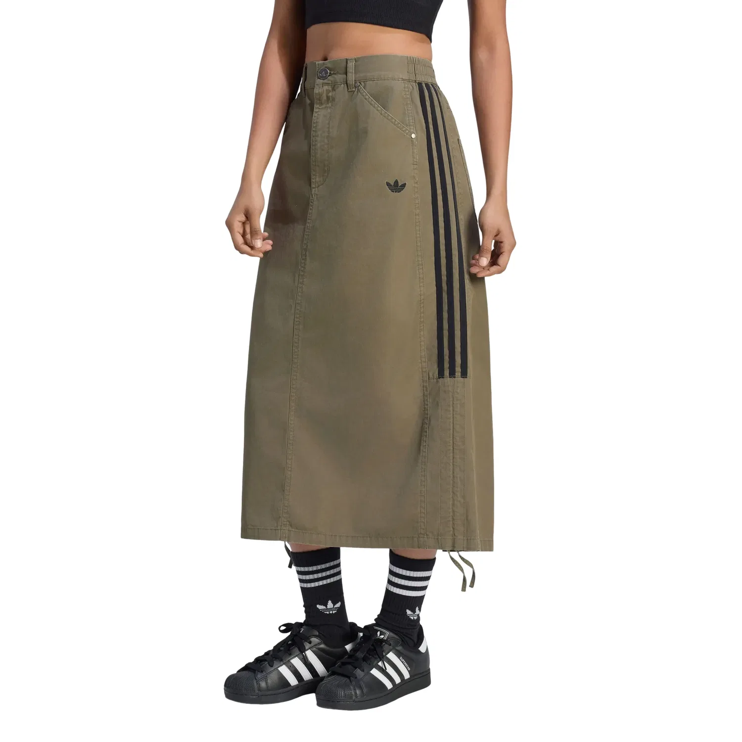 Женская юбка Parachute Skirt Asia SIzing 'Olive Strata' adidas, Olive Strata — фото 3