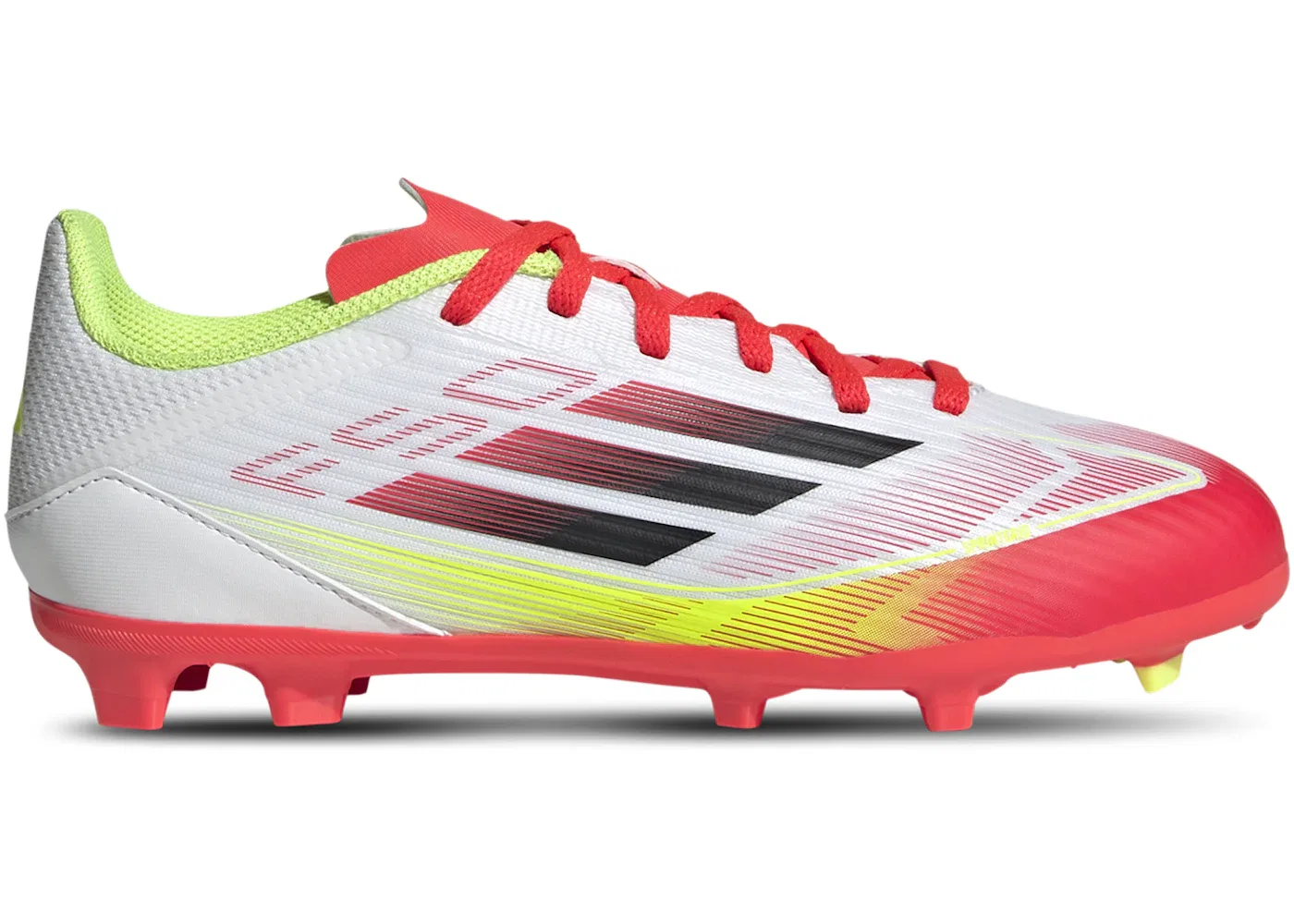 Детские бутсы Adidas F50 League FG/MG, Cloud White/Core Black/Solar Yellow