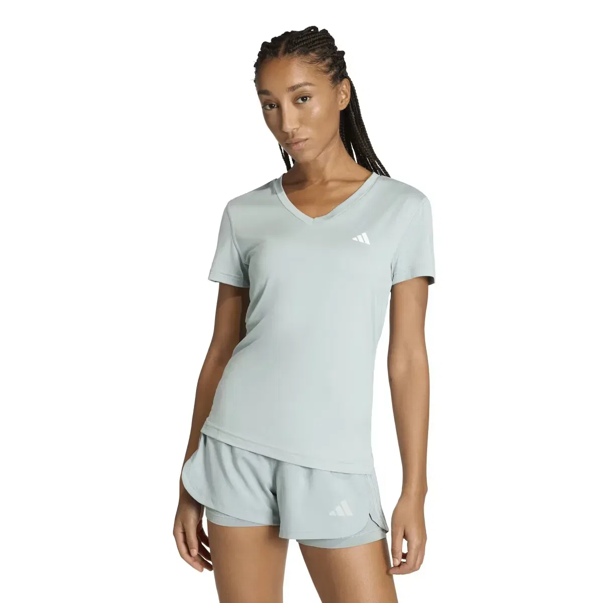 Женская футболка с v-образным вырезом adidas, Verde