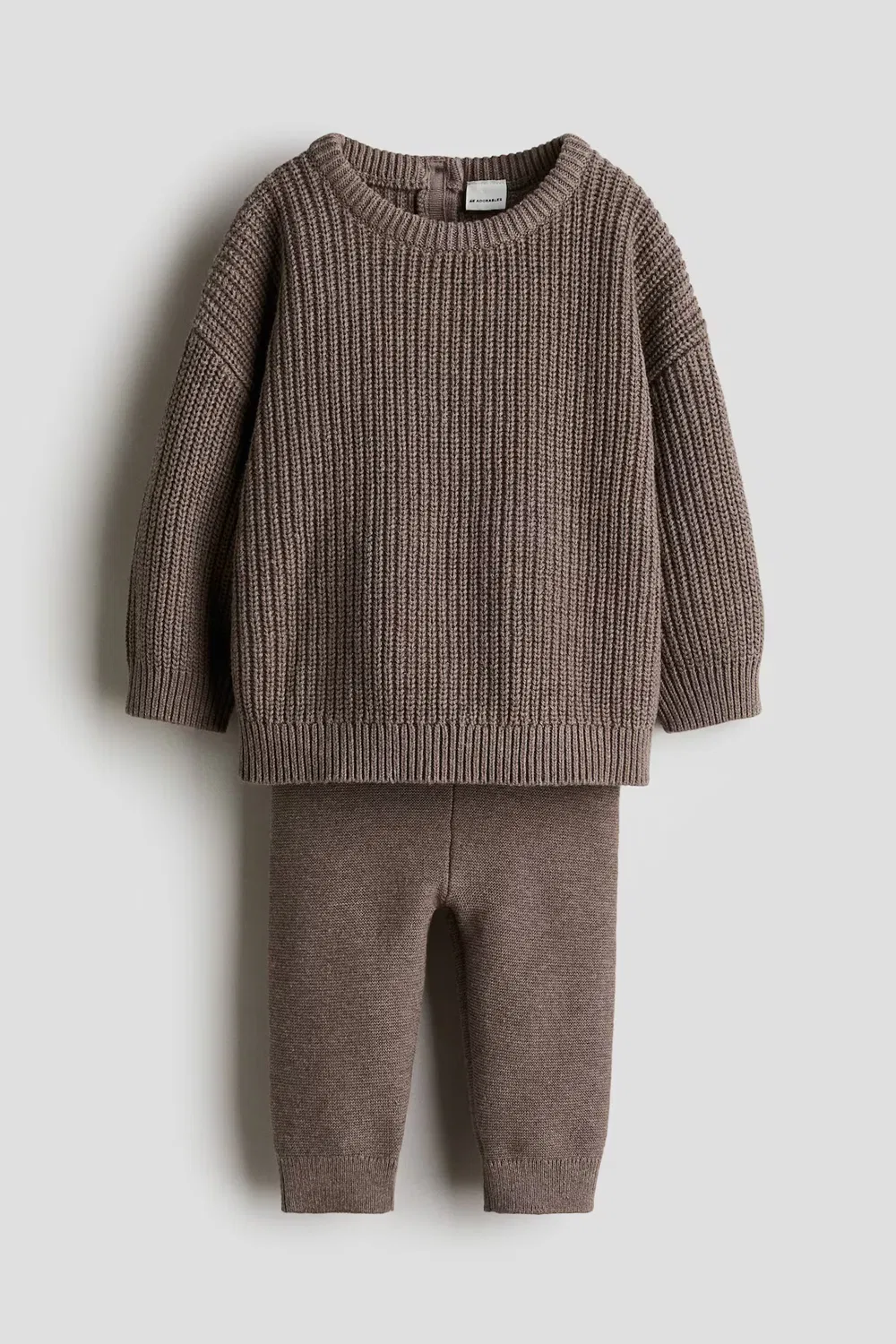 Комплект из двух предметов, изготовленный из хлопкового трикотажа H&M, Hellbraun