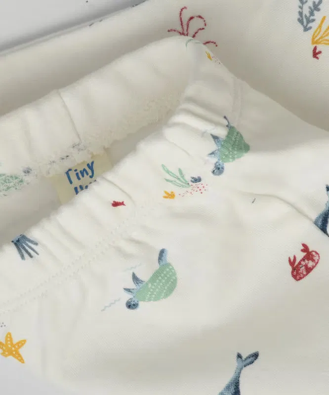 Шорты хлопковые комплект Baby boys shorts Tiny Hug, белый — фото 4