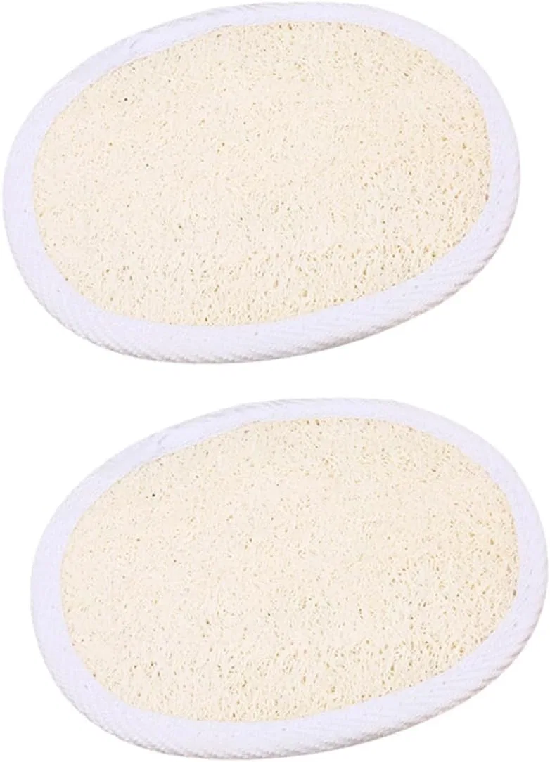 Мочалка для тела Exfoliating Loofah Pad, Mikinona, 2 шт., 12x9 см, Beige