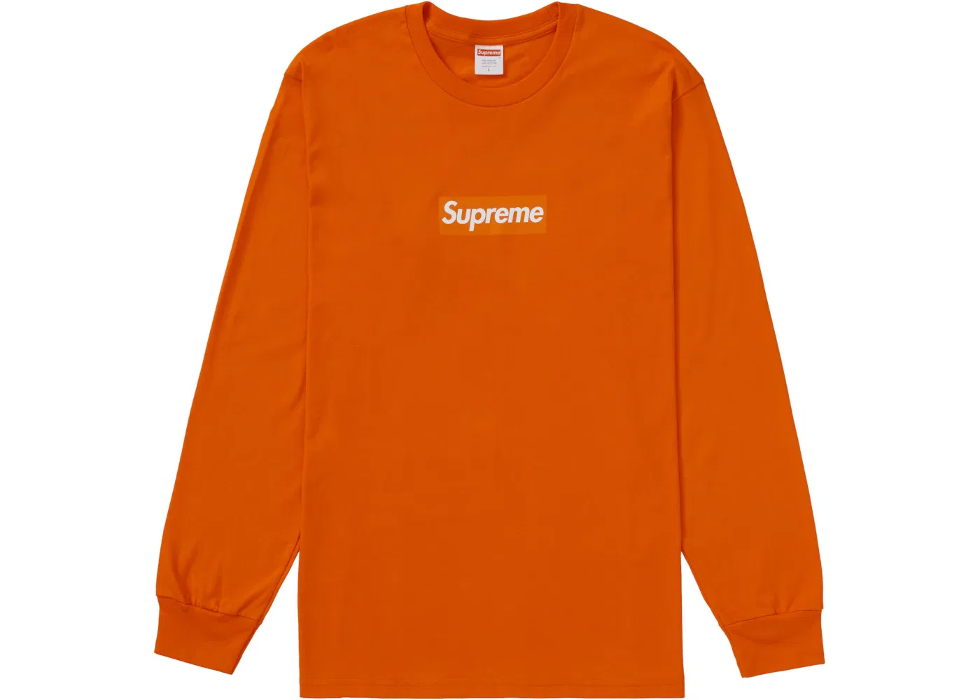 Мужская футболка с длинным рукавом с принтом Supreme L/S Tee, Orange