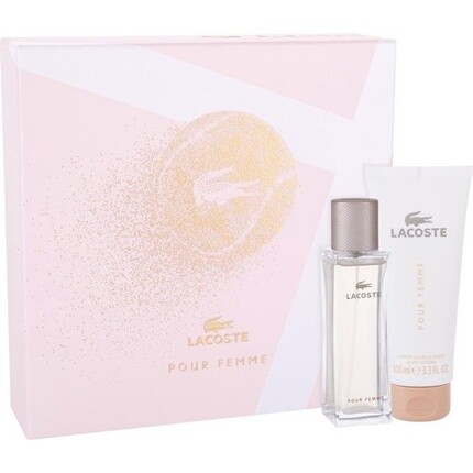 Lacoste Pour Femme Giftset - 50 мл парфюмированная вода спрей + 100 мл лосьон для тела - подарочный набор для женщин — фото 3