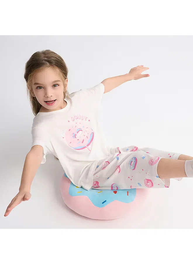 Комплект пижамы с коротким рукавом и бриджами Sweet Donut Aimer Kids, пончик — фото 2