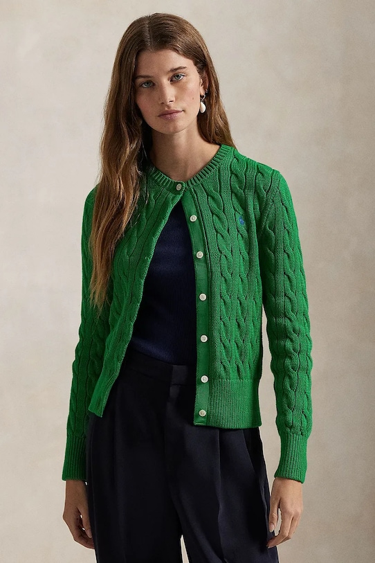 

Хлопковый кардиган Polo Ralph Lauren, зеленый
