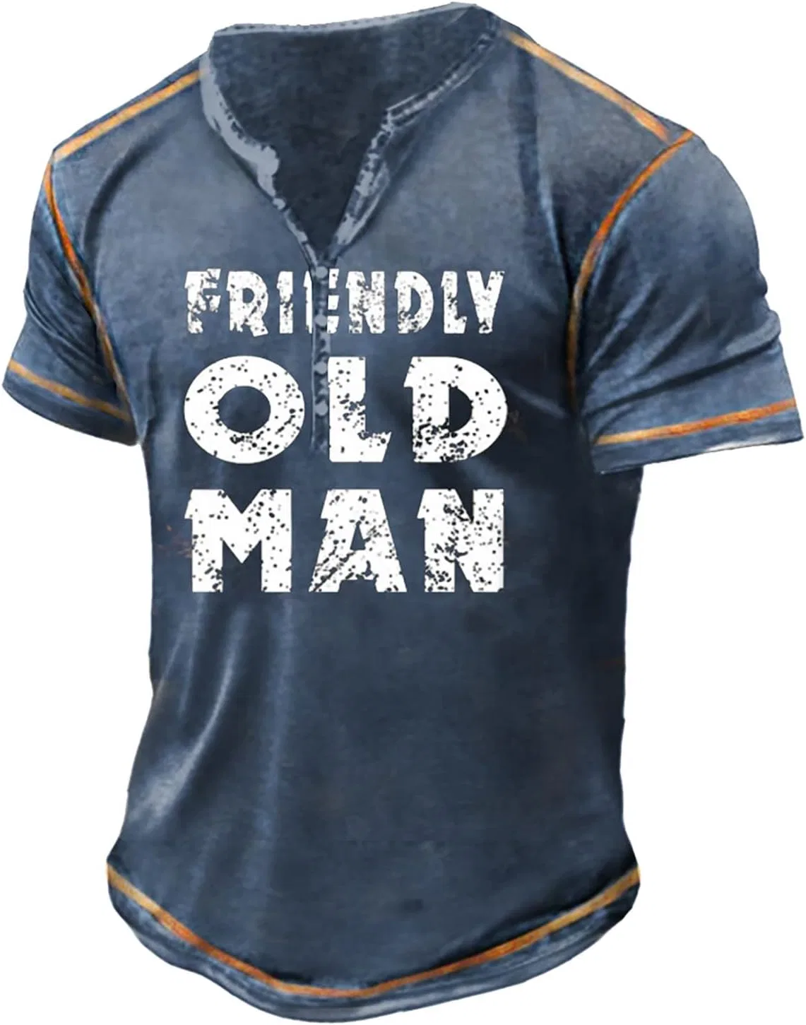 Мужская футболка поло с коротким рукавом Henley, Blue