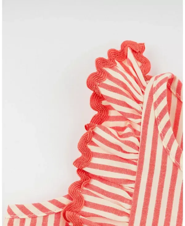 Детский топ для девочек с рюшами Millie Ruffle Oh Baby!, Faded Red — фото 3