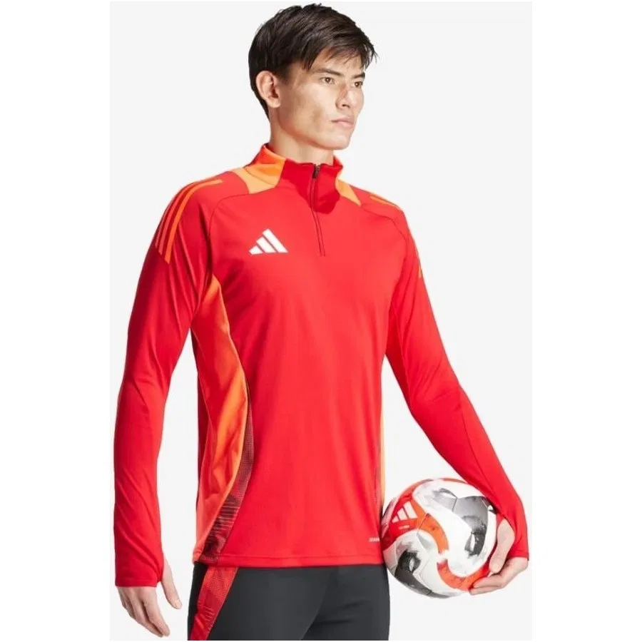 Мужской тренировочный топ с капюшоном adidas TIRO24 C Tr Top, Красный — фото 2