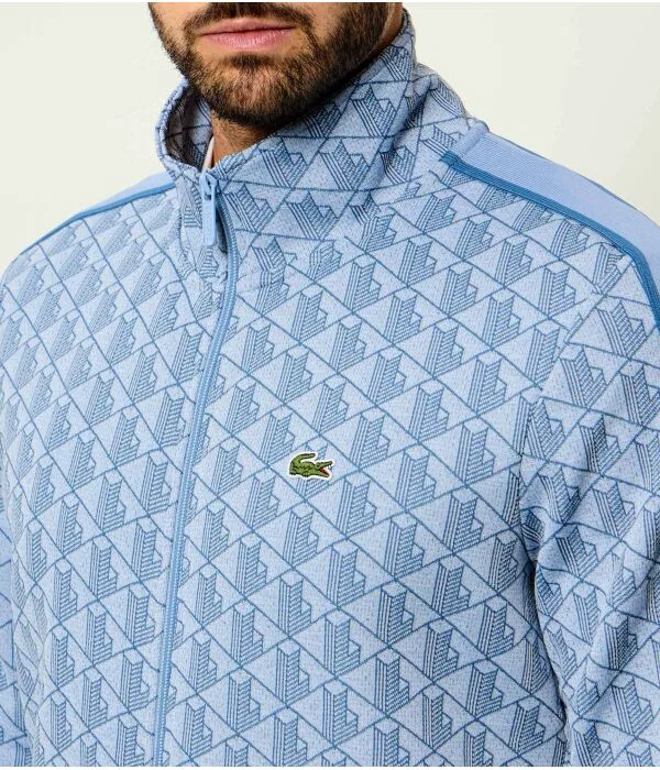 Мужская олимпийка с длинной молнией Lacoste, Azzurro — фото 4