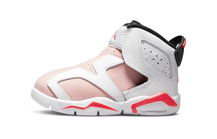 Детские кроссовки для малышей с ремешком Jordan 6 Retro Little Flex Atmosphere, Black/White