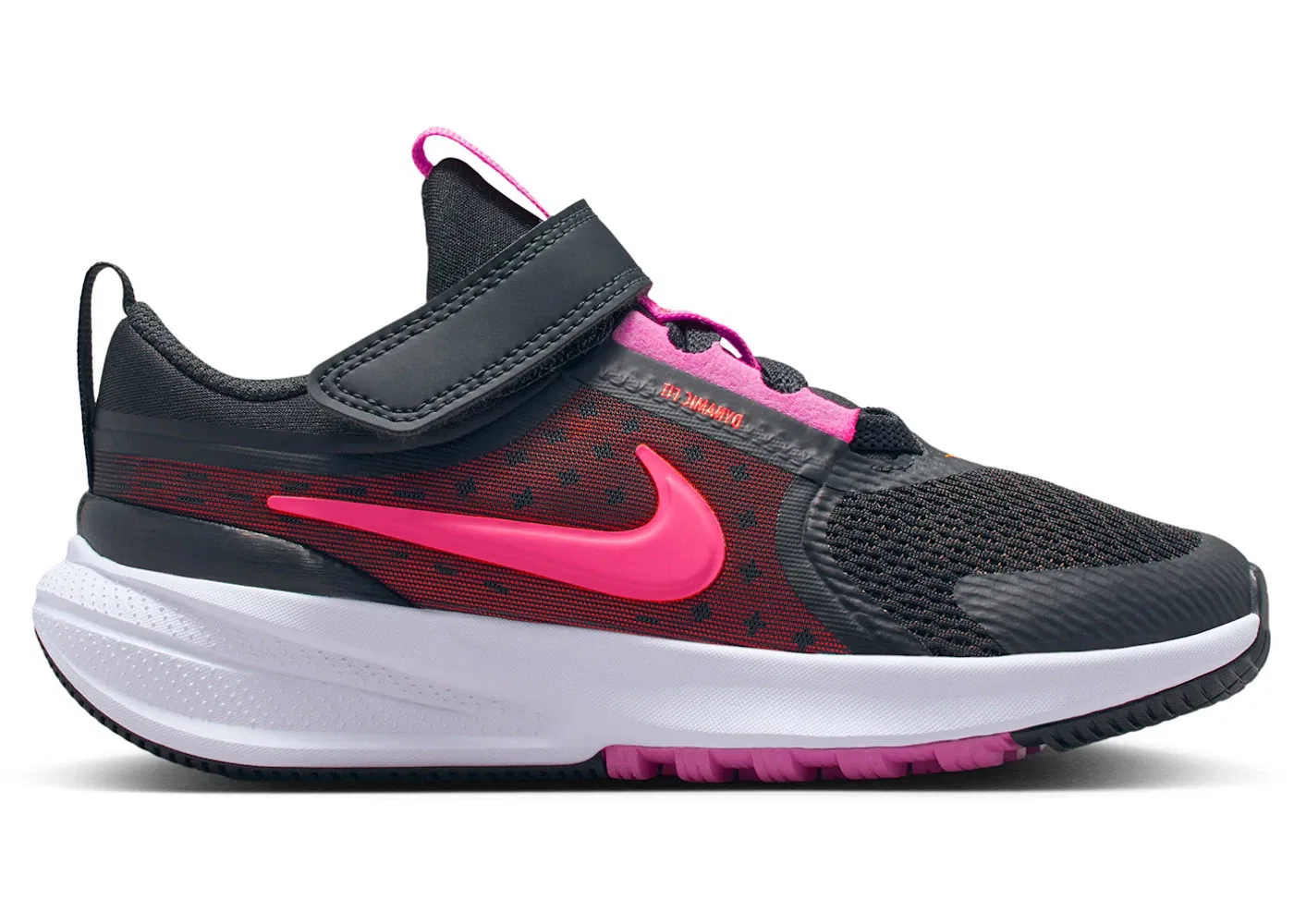 Детские кроссовки для бега с шнуровкой Nike Star Runner 5 Nike, Off Noir/Playful Pink/Bright Crimson/Hyper Pink