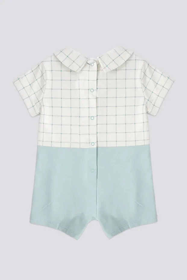 Детский комбинезон для мальчиков с коротким рукавом U.S. Polo Assn., Water Green — фото 3