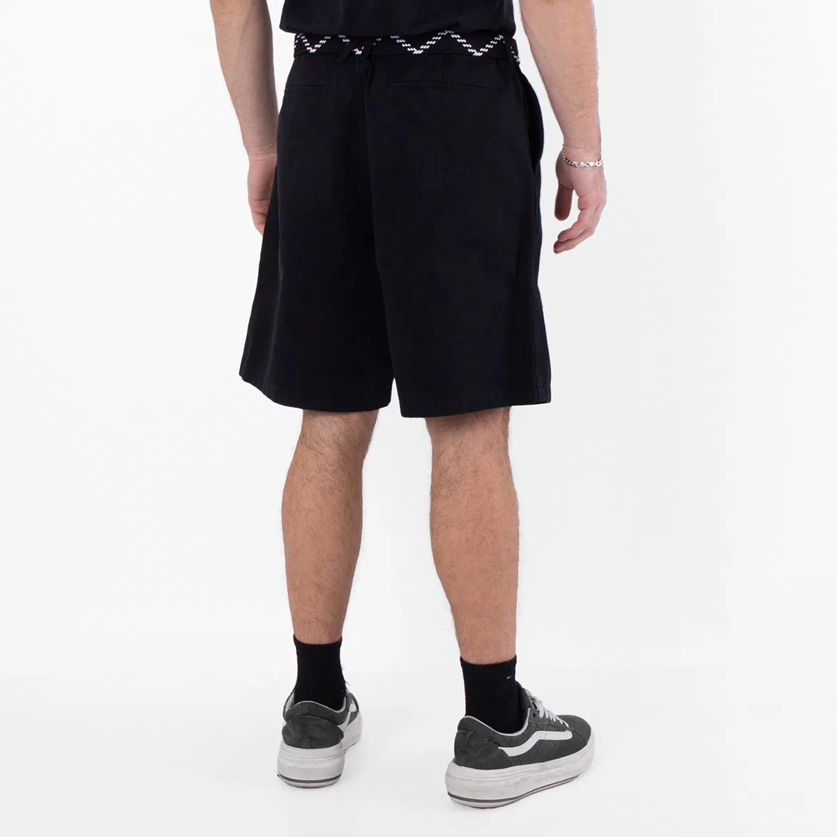 Шорты бермуды из твила Twill Weave Bermuda Cotton Shorts Burberry, Black — фото 4