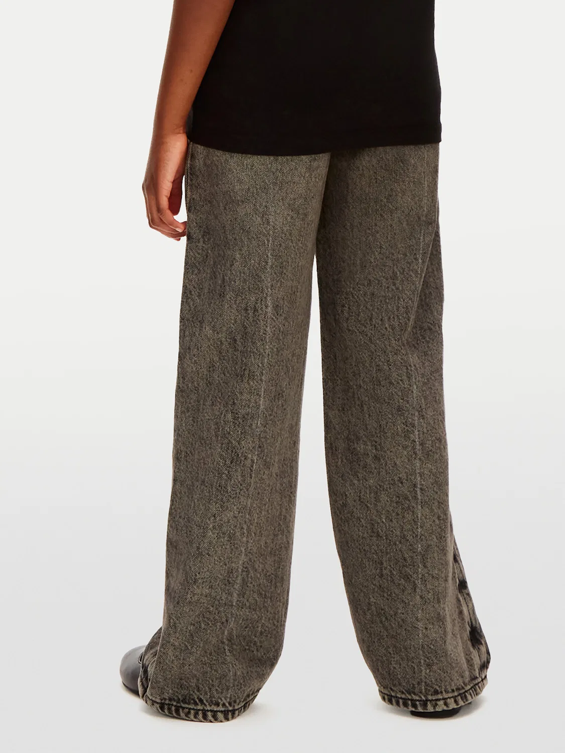 Джинсы с широкими штанинами для девочки Calvin Klein Jeans, серый — фото 3