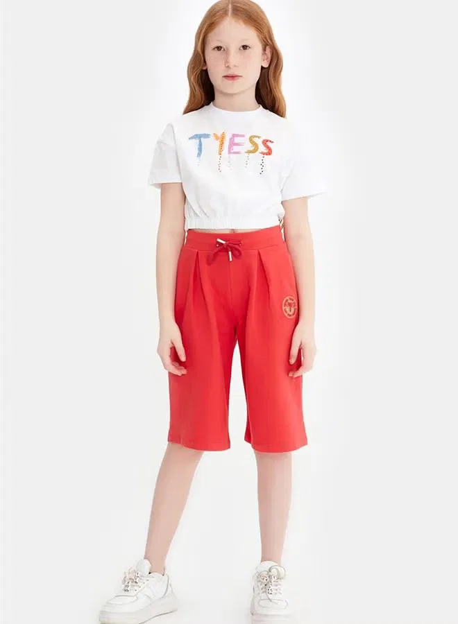 Штаны спортивные хлопковые для девочки Tyess, красный