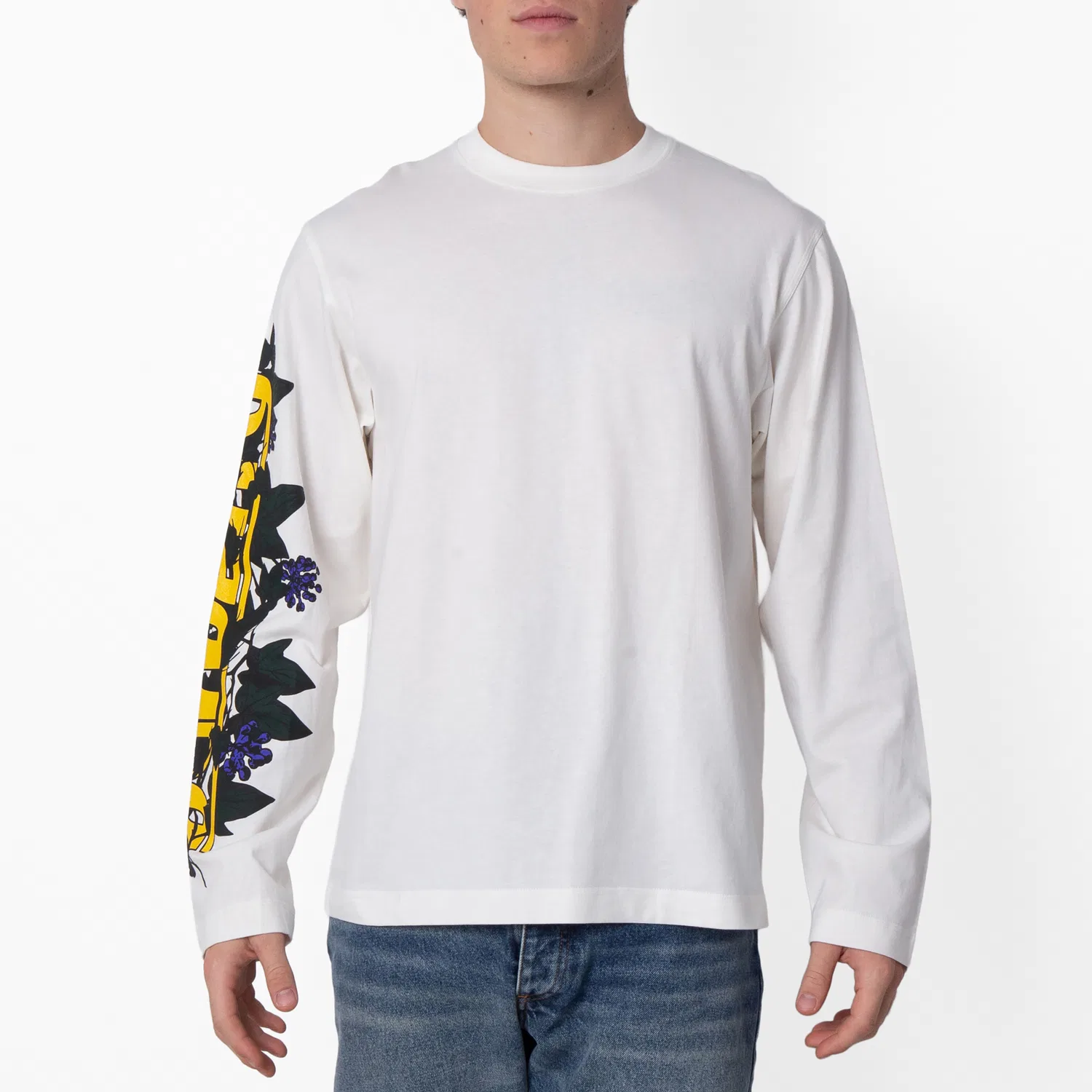 Футболка с длинным рукавом Ivy Logo Cotton Long-Sleeved Top Burberry, Salt