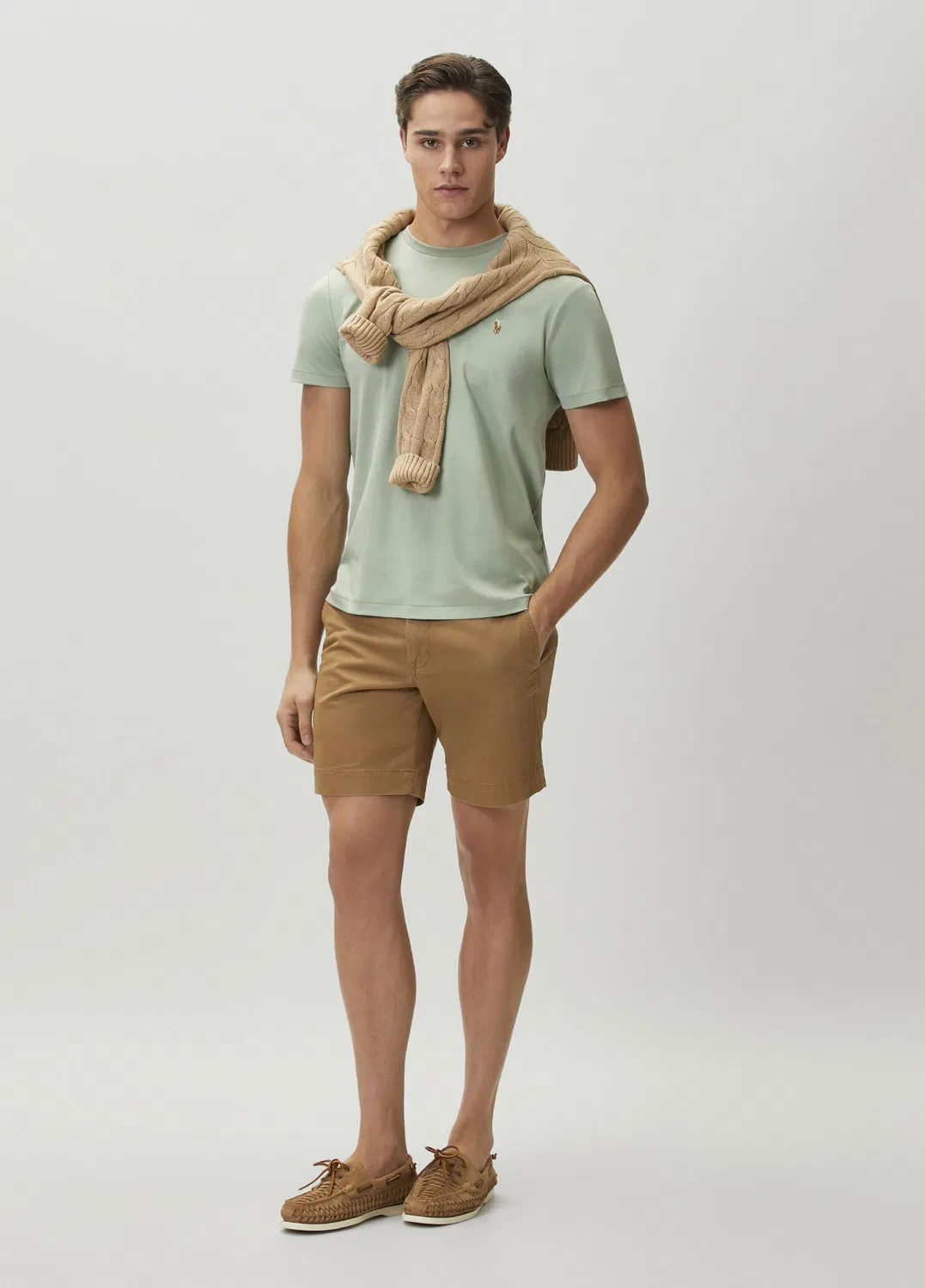 Футболка Slim Fit Polo Ralph Lauren, green — фото 2