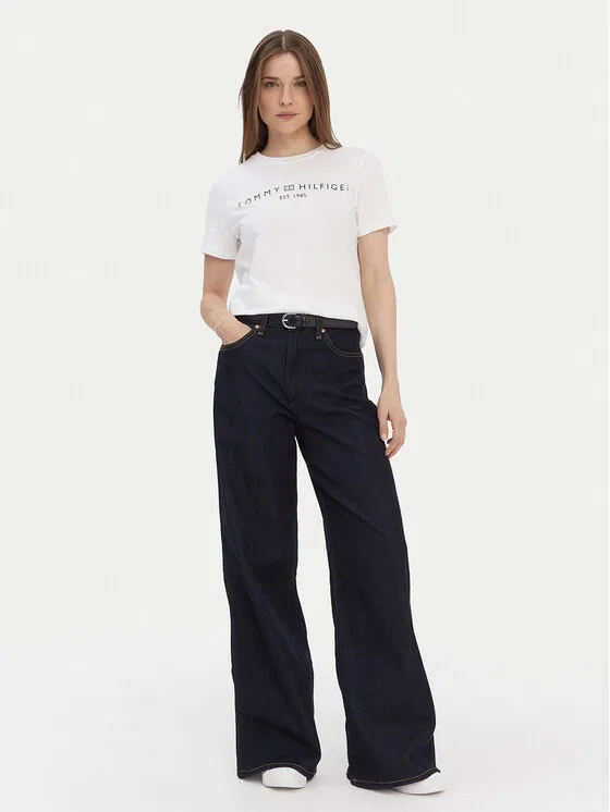 Футболка regular fit Logo Tommy Hilfiger, белый — фото 2